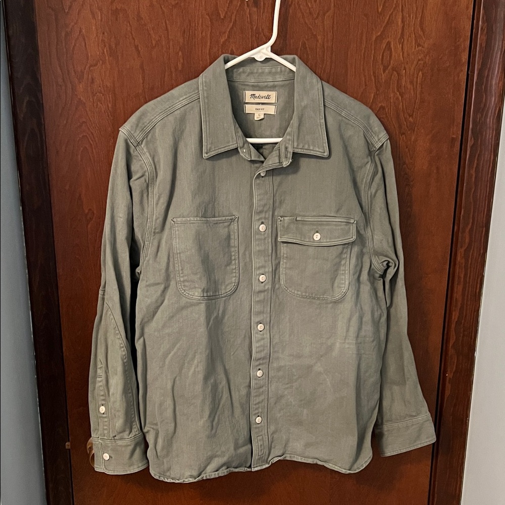 Madewell Men's Gray Lightweight Work Shirt Jacket
